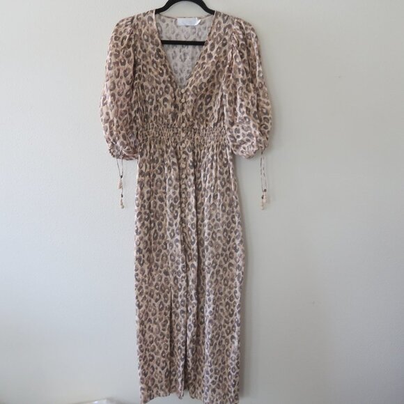Zimmermann Leopard Print Midi Dress - Picture 1 of 7